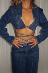 Denim Pant Set
