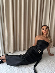 Hardware Faux Leather Dress