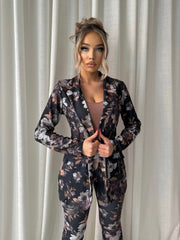 Floral Blazer Pant Set