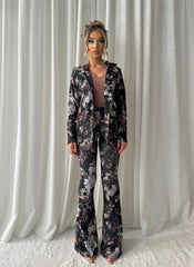Floral Blazer Pant Set