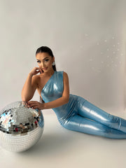 Shimmer Metallic Jumpsuit