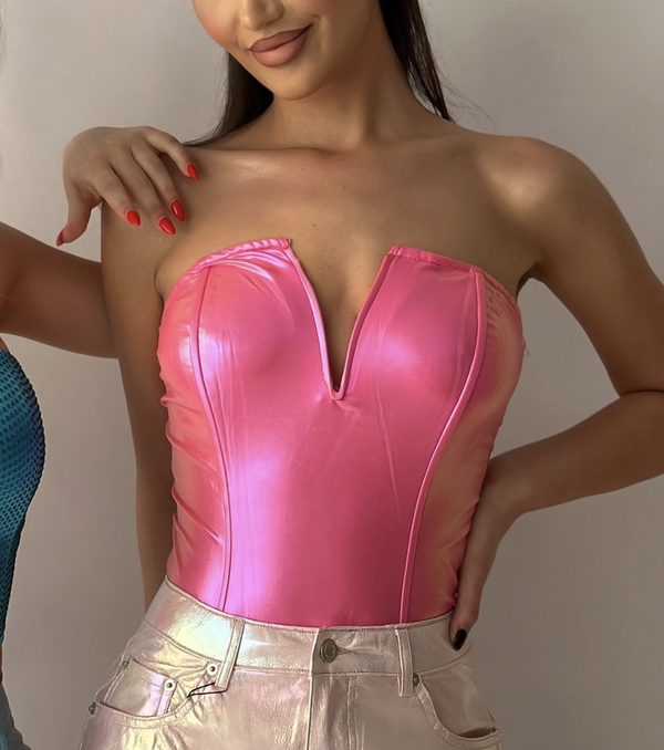 Shiny Leather Bodysuit