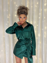 Flirty Rose Mini Skirt Set