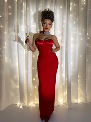 Bandage Rosette Maxi Dress