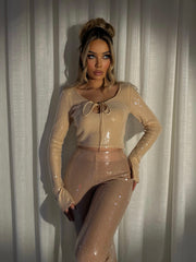 Outshining Sequin Pant Set