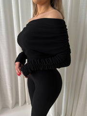 Off shoulder Sweater Jumpsuit