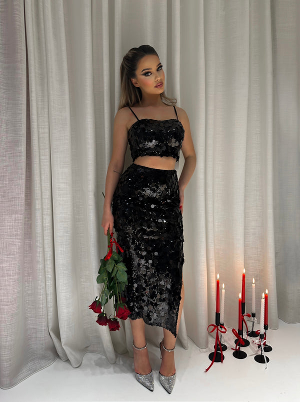 Sequin Skirt Set