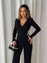 Gold Button Jumpsuit