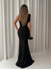 Velvet Sequin Gown