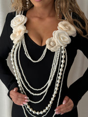 Pearl Bandage Mini Dress