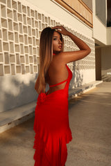 Ruched Floral Maxi Dress