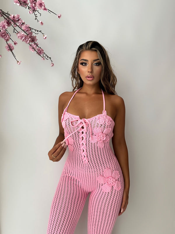 Flower Crochet Jumpsuit