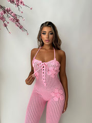 Flower Crochet Jumpsuit