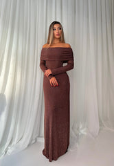 Chocolate Embellished Gown