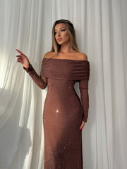 Chocolate Embellished Gown