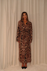 Faux Leather Trench Coat