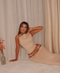 Desert Chic Belted Maxi Dress