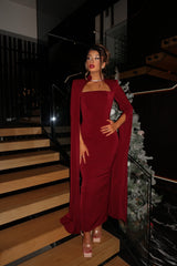 Regal Elegance Midi Dress