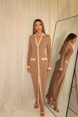 Luxe Contrast Maxi Dress