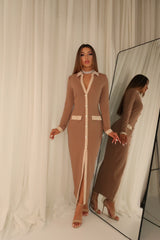 Luxe Contrast Maxi Dress