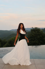 Monochrome Grace Gown