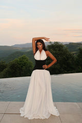 Monochrome Grace Gown