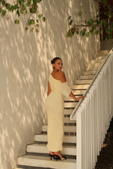 Almond Whisper Maxi Dress