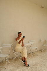 Almond Whisper Maxi Dress