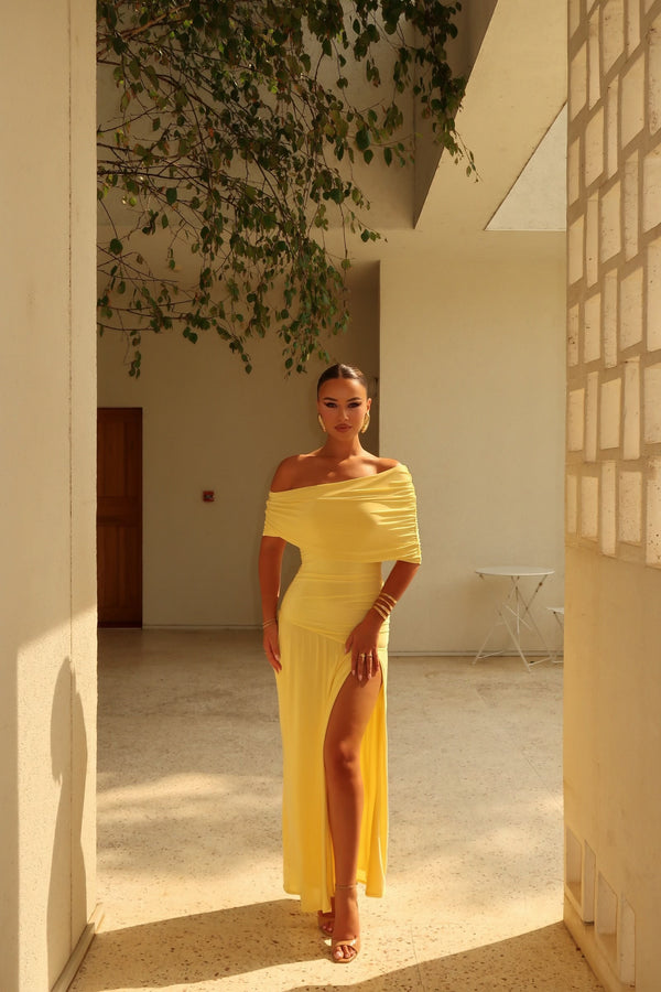 Golden Mirage Maxi Dress