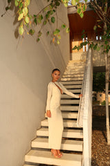 Golden Allure Cut Out Maxi Dress