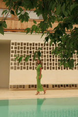 Lime Allure Cut Out Maxi Dress