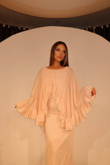 Extreme Overlay Frill Detail Maxi Dress