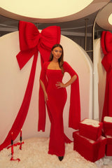 Majesty Cape Maxi Dress