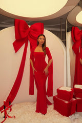 Majesty Cape Maxi Dress