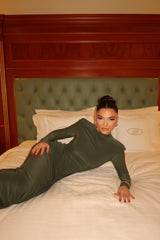 Timeless Olive Drape Dress