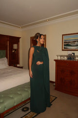 Royal Flow Cape Dress