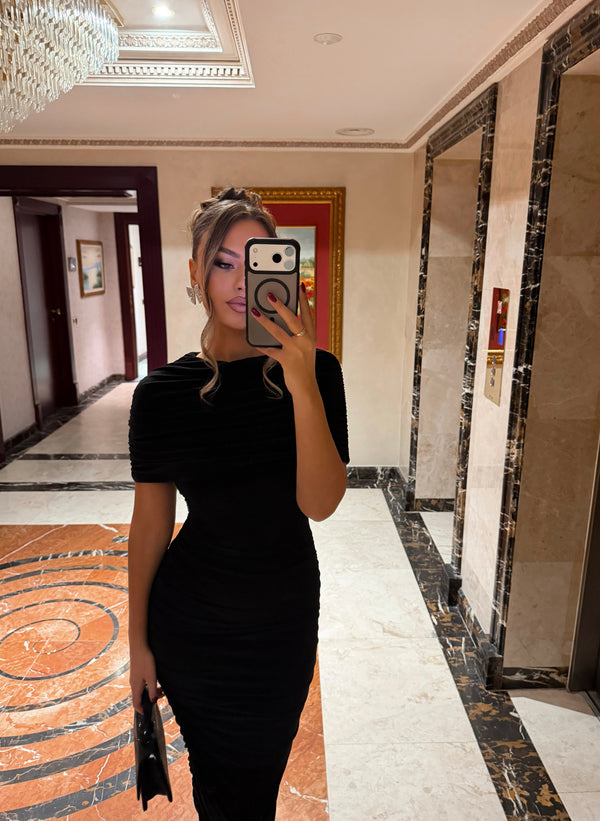 Fold Over Midi Dress