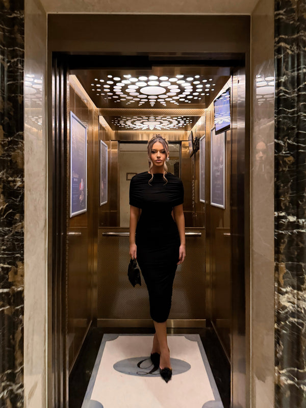 Fold Over Midi Dress