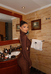 Bronze Backless Gown