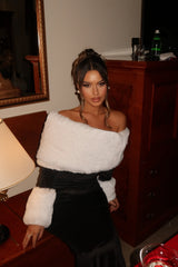 Fur Elegant Velvet Maxi Dress