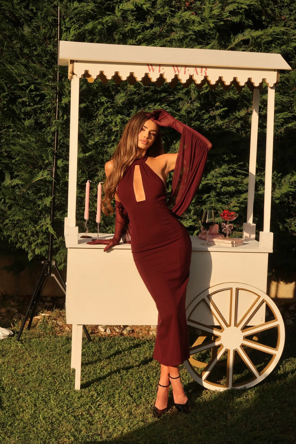 Royal Elegance Midi Dress