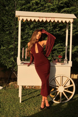 Royal Elegance Midi Dress