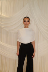 Monochrome Elegance Cape Jumpsuit