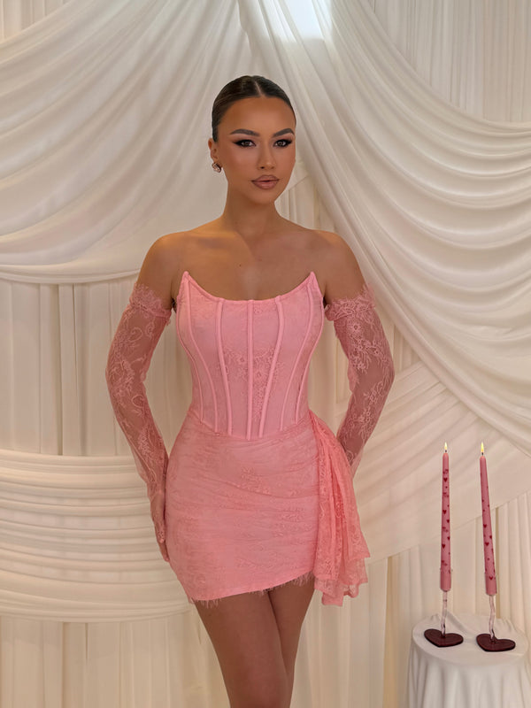 Pink Sweetheart Corset Mini Set