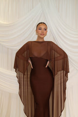 Luxe Chocolate Satin Gown