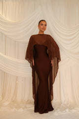 Luxe Chocolate Satin Gown