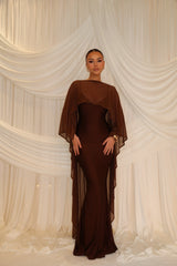 Luxe Chocolate Satin Gown